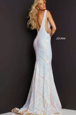 Pageant|Long Dresses^Jovani V Neck Long Fitted Dress 59762