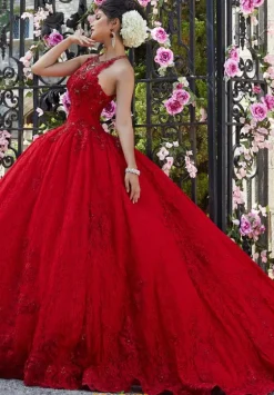 Plus Sized Quince Dresses|Sweet Sixteen^Vizcaya Quinceanera 34026 Red
