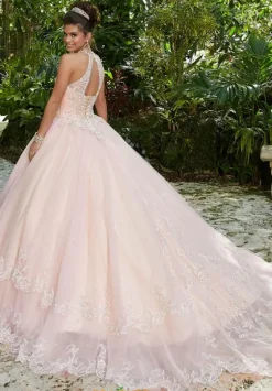 Plus Sized Quince Dresses|Sweet Sixteen^Vizcaya Quinceanera 89256 Champagne/Blush