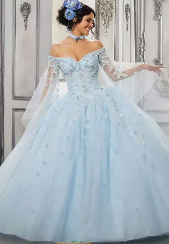 Quince Dresses With Sleeves|Plus Sized Quince Dresses^Vizcaya Quinceanera 60143