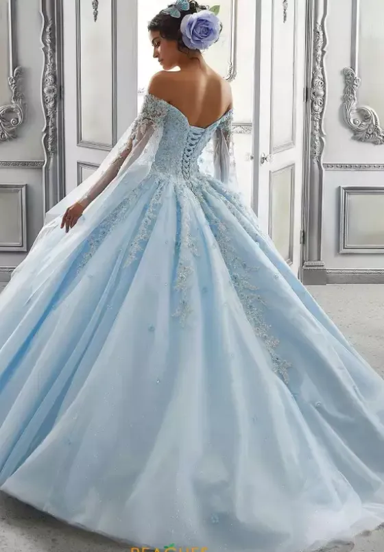 Quince Dresses With Sleeves|Plus Sized Quince Dresses^Vizcaya Quinceanera 60143