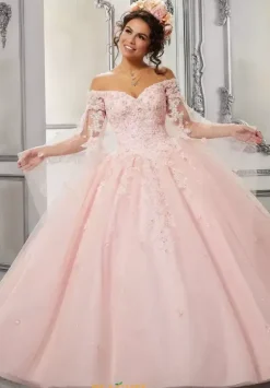 Quince Dresses With Sleeves|Plus Sized Quince Dresses^Vizcaya Quinceanera 60143