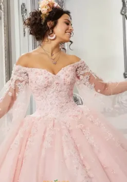 Quince Dresses With Sleeves|Plus Sized Quince Dresses^Vizcaya Quinceanera 60143