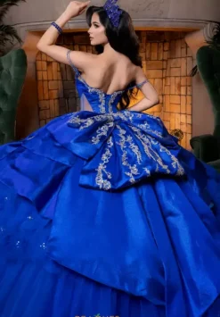 Plus Sized Quince Dresses|Sweet Sixteen^Vizcaya Quinceanera 4080007 Regal Royal/Silver