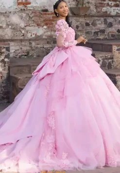Quince Dresses With Sleeves|Plus Sized Quince Dresses^Vizcaya Quinceanera 89558