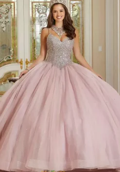 Plus Sized Quince Dresses|Sweet Sixteen^Vizcaya Quinceanera 60175 Rose Quartz