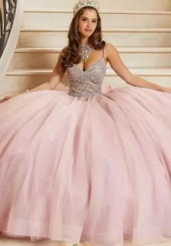 Plus Sized Quince Dresses|Sweet Sixteen^Vizcaya Quinceanera 60175 Rose Quartz