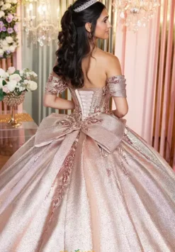 Sweet Sixteen|Plus Sized Quince Dresses^Vizcaya Quinceanera 89519 Rose Gold