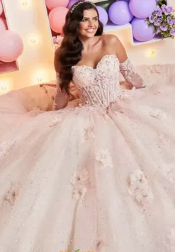 Sweet Sixteen|Quince Dresses With Sleeves^Vizcaya Quinceanera 89512