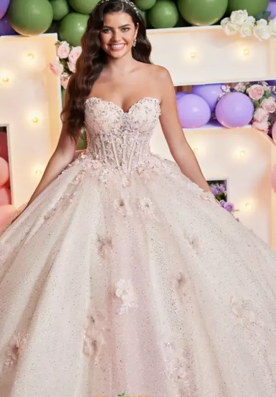 Sweet Sixteen|Quince Dresses With Sleeves^Vizcaya Quinceanera 89512