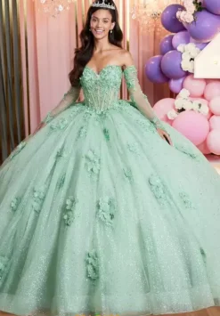 Sweet Sixteen|Quince Dresses With Sleeves^Vizcaya Quinceanera 89512