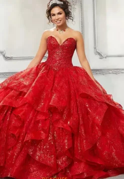Plus Sized Quince Dresses|Sweet Sixteen^Vizcaya Quinceanera 89312 Red