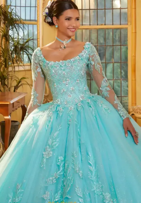 Quince Dresses With Sleeves|Plus Sized Quince Dresses^Vizcaya Quinceanera 34061