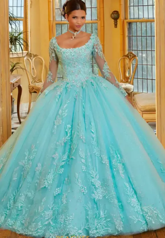 Quince Dresses With Sleeves|Plus Sized Quince Dresses^Vizcaya Quinceanera 34061