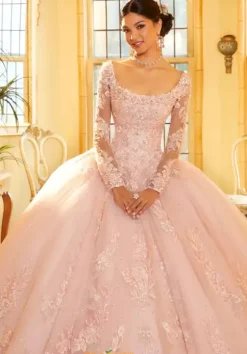 Quince Dresses With Sleeves|Plus Sized Quince Dresses^Vizcaya Quinceanera 34061