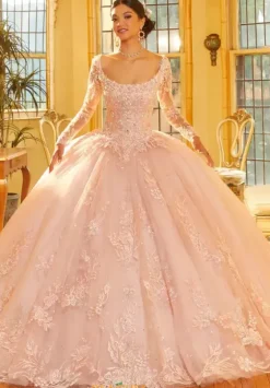 Quince Dresses With Sleeves|Plus Sized Quince Dresses^Vizcaya Quinceanera 34061