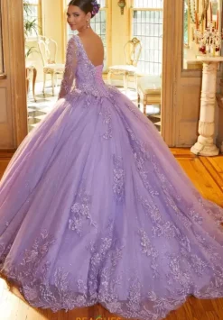 Quince Dresses With Sleeves|Plus Sized Quince Dresses^Vizcaya Quinceanera 34061