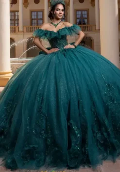Plus Sized Quince Dresses|Sweet Sixteen^Vizcaya Quinceanera 4080015 Jade