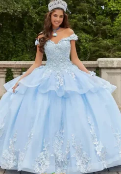 Sweet Sixteen|Plus Sized Quince Dresses^Vizcaya Quinceanera 89409 Light Blue