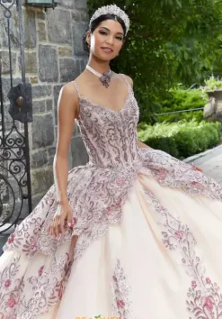 Plus Sized Quince Dresses|Sweet Sixteen^Vizcaya Quinceanera 89338 Sugarplum