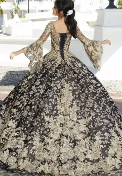 Quince Dresses With Sleeves|Plus Sized Quince Dresses^Vizcaya Quinceanera 34075