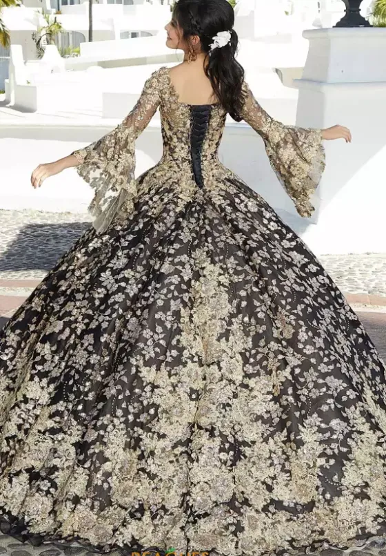 Quince Dresses With Sleeves|Plus Sized Quince Dresses^Vizcaya Quinceanera 34075