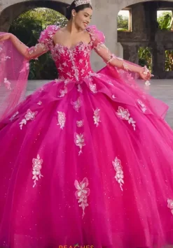 Quince Dresses With Sleeves|Plus Sized Quince Dresses^Vizcaya Quinceanera 89548