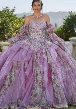 Sweet Sixteen|Quince Dresses With Sleeves^Vizcaya Quinceanera 89423