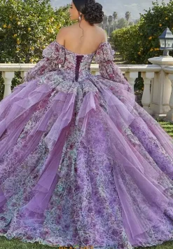 Sweet Sixteen|Quince Dresses With Sleeves^Vizcaya Quinceanera 89423