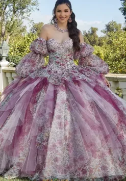 Sweet Sixteen|Quince Dresses With Sleeves^Vizcaya Quinceanera 89423