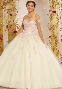 Plus Sized Quince Dresses|Sweet Sixteen^Vizcaya Quinceanera 60071 Champagne/Blush