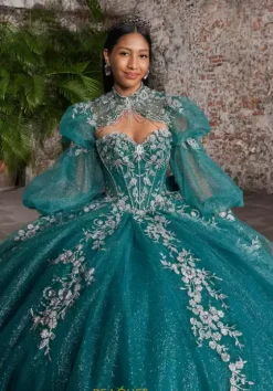 Sweet Sixteen|Quince Dresses With Sleeves^Vizcaya Quinceanera 89563