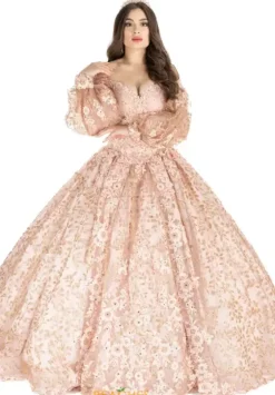 Sweet Sixteen|Quince Dresses With Sleeves^Vizcaya Quinceanera 89411