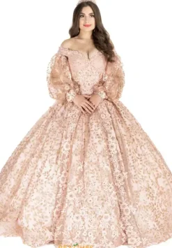 Sweet Sixteen|Quince Dresses With Sleeves^Vizcaya Quinceanera 89411