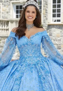 Sweet Sixteen|Quince Dresses With Sleeves^Vizcaya Quinceanera 89411