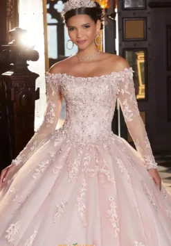 Quince Dresses With Sleeves|Plus Sized Quince Dresses^Vizcaya Quinceanera 89339