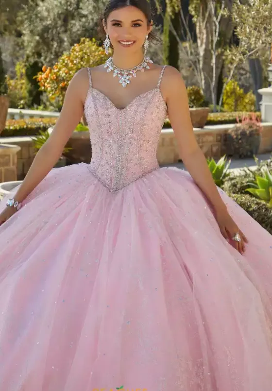 Sweet Sixteen|Plus Sized Quince Dresses^Vizcaya Quinceanera 89430 Pucker Up Pink