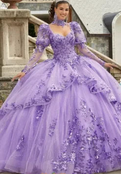 Quince Dresses With Sleeves|Plus Sized Quince Dresses^Vizcaya Quinceanera 60172