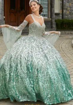 Sweet Sixteen|Quince Dresses With Sleeves^Vizcaya Quinceanera 89401