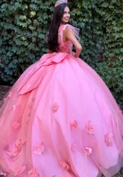 Sweet Sixteen|Plus Sized Quince Dresses^Vizcaya Quinceanera PH1005SP Coral/New Bubble