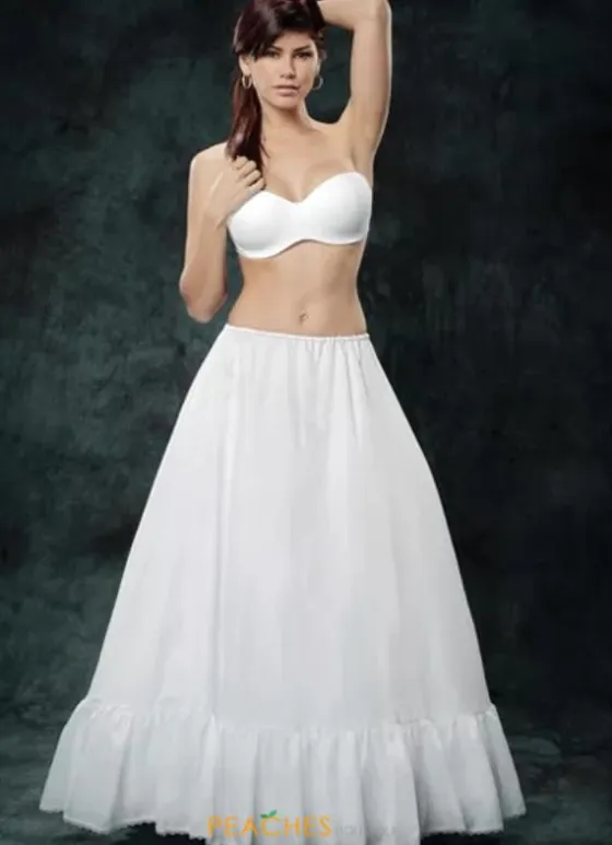 Accessories^ White Tulle Drawstring Slip Floor Length Size 90